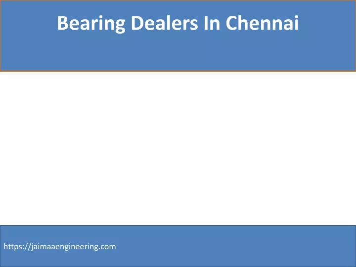 bearing dealers in chennai