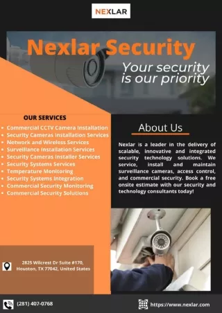 CCTV Camera Installation Services by Nexlar Security