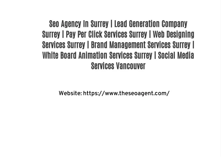 seo agency in surrey lead generation company
