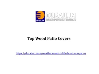 Top Wood Patio Covers