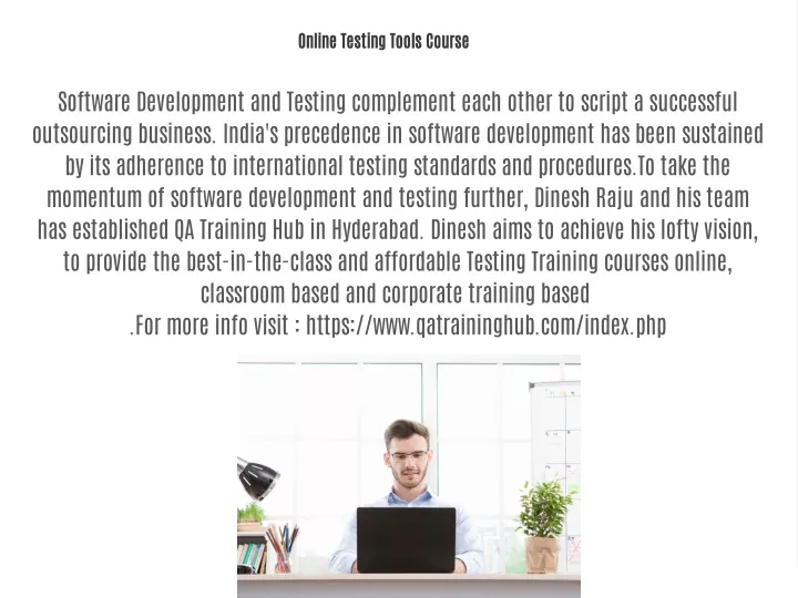 online testing tools course