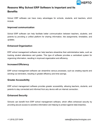 Reasons Why School ERP Software