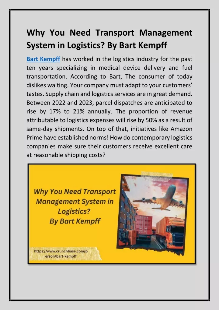 why you need transport management system