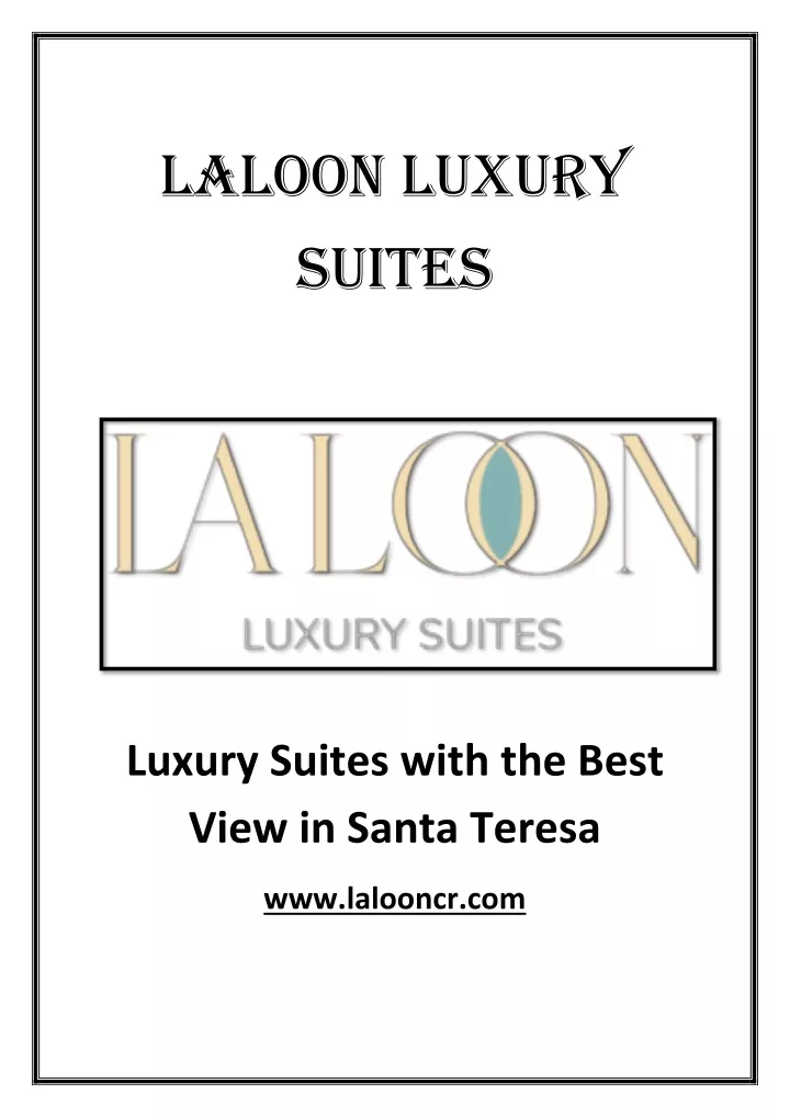 laloon luxury suites