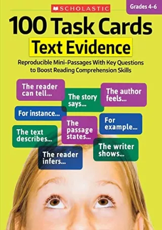 PDF/READ 100 Task Cards: Text Evidence: Reproducible Mini-Passages With Key Ques