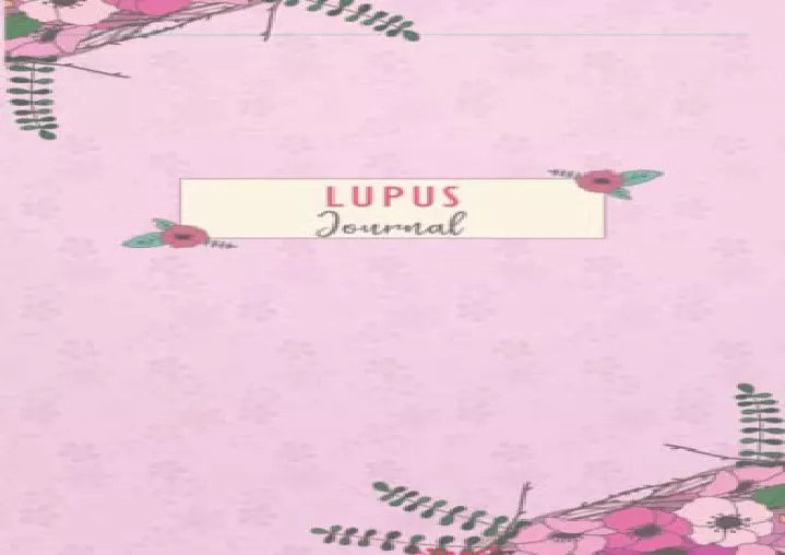 pdf lupus journal daily lupus tracking journal