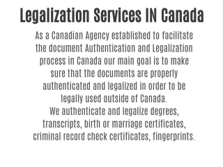 Legalization Services In Canada