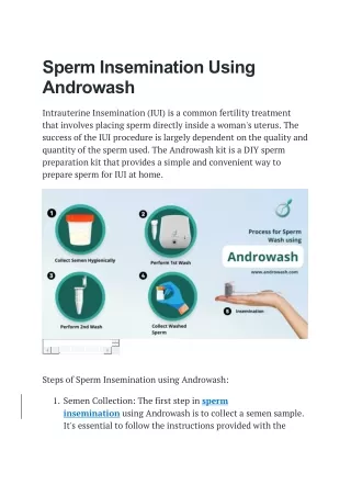 sperm insemination using androwash