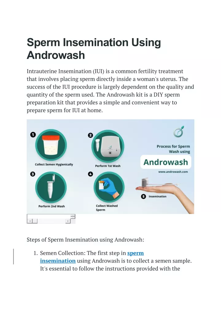 sperm insemination using androwash