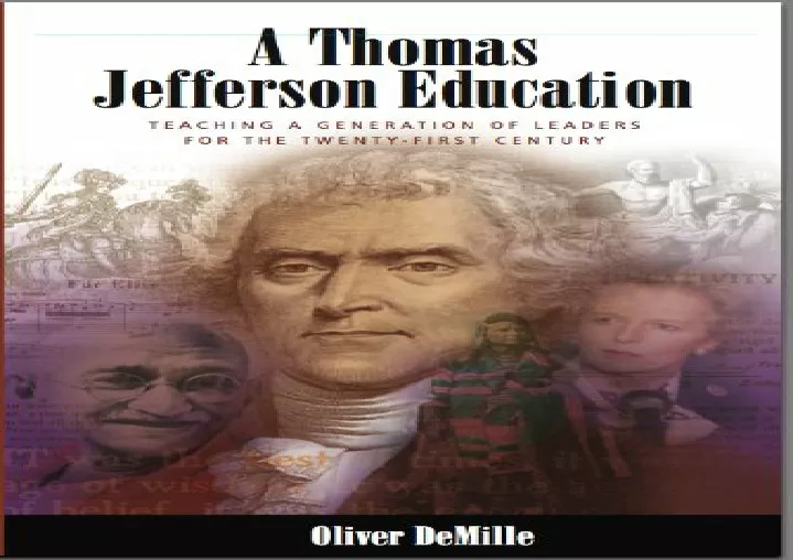 pdf book a thomas jefferson education teaching