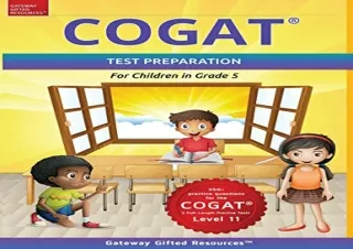 PDF COGAT Test Prep Grade 5 Level 11: Gifted and Talented Test Preparation Book