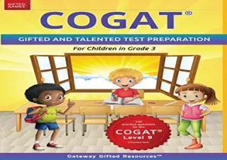 download COGAT Test Prep Grade 3 Level 9: Gifted and Talented Test Preparation B