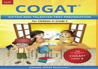 [DOWNLOAD PDF] COGAT Test Prep Grade 2 Level 8: Gifted and Talented Test Prepara