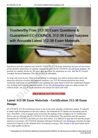 Trustworthy Free 312-38 Exam Questions & Guaranteed EC-COUNCIL 312-38 Exam Success with Accurate Latest 312-38 Exam Mate