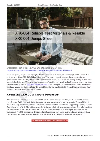 XK0-004 Reliable Test Materials & Reliable XK0-004 Dumps Sheet