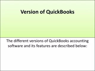Version of QuickBooks