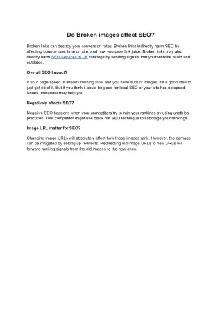 do broken images affect seo