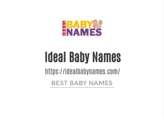 Idea Baby Names