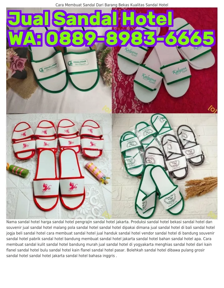 cara membuat sandal dari barang bekas kualitas