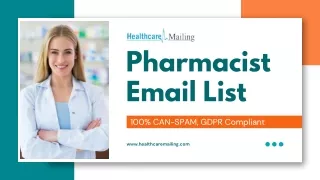 Pharmacist Email List | 100% Opt-In Pharmacist Email Database