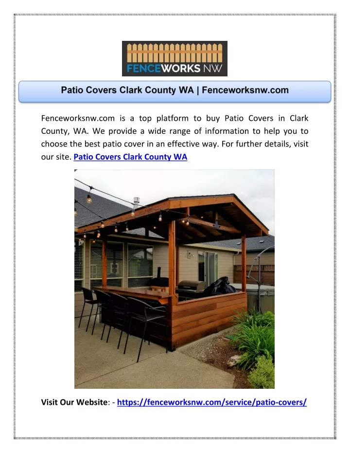 fenceworksnw com is a top platform to buy patio