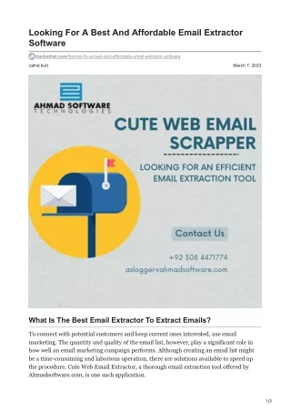 looking for a best and affordable email extractor