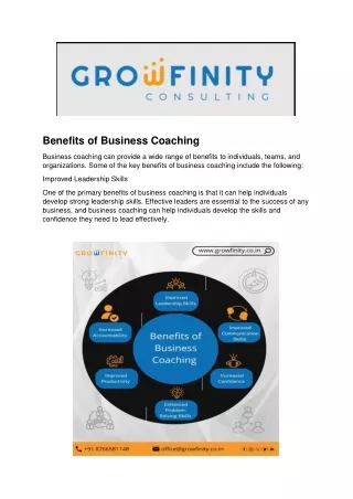 Benefits of Business Coaching