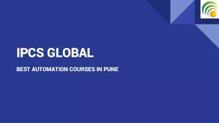 IPCS GLOBAL - AUTOMATION COURSES IN PUNE