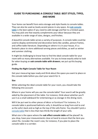 guide to purchasing a console table best styles