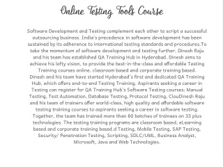 online testing tools course