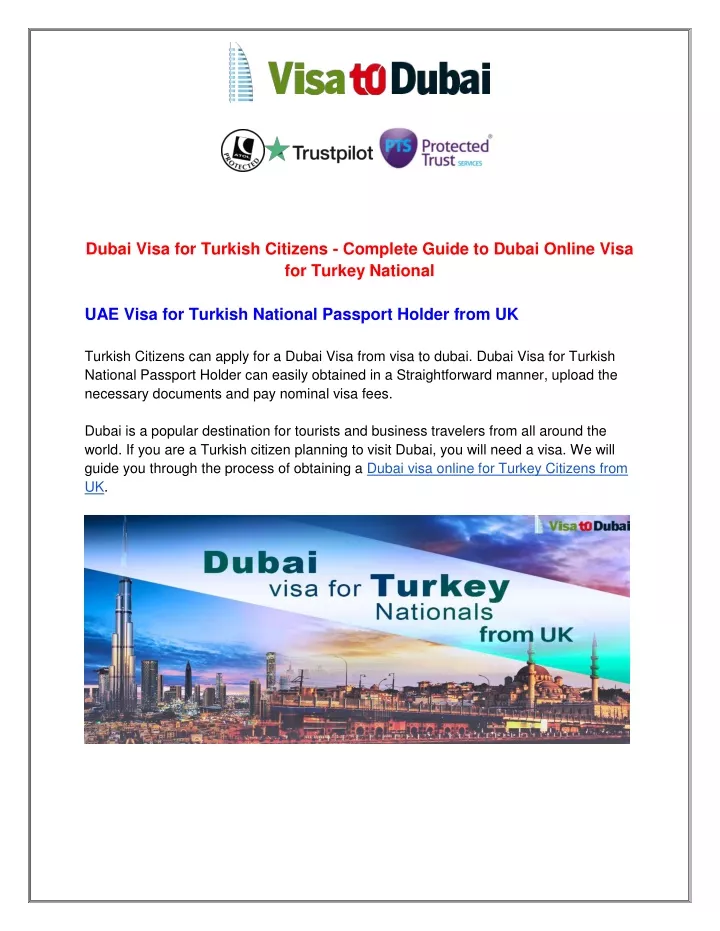 dubai visa for turkish citizens complete guide
