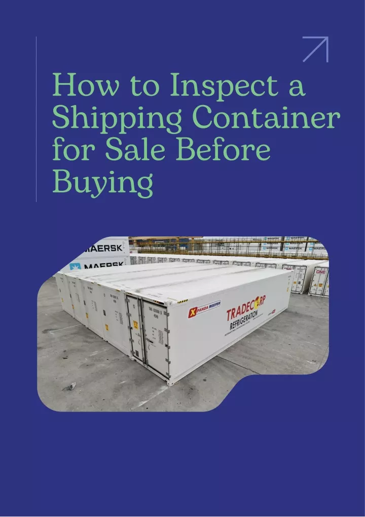 how to inspect a shipping container for sale