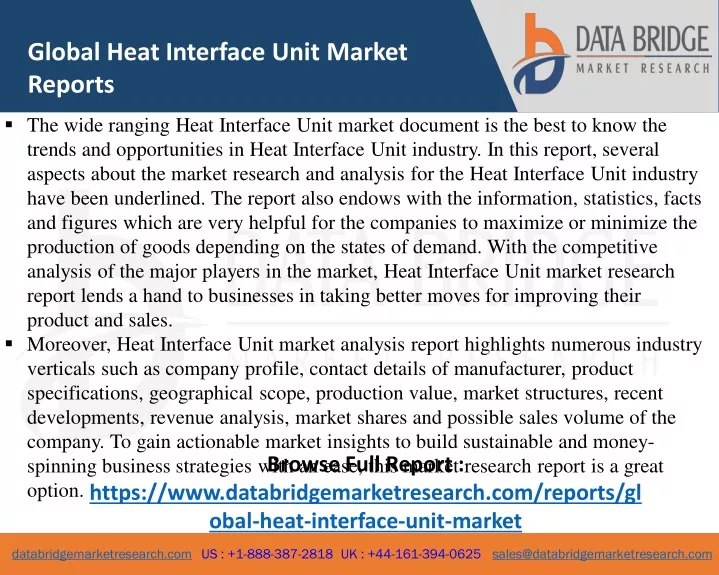 global heat interface unit market reports