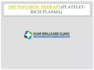 PRP Infusion (Platelet-Rich Plasma)