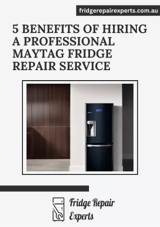 5 Benefits of Hiring a Professional Maytag Fridge Repair Service