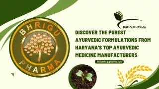 _Discover the Purest Ayurvedic Formulations from Haryana's Top Ayurvedic Medicine Manufacturers