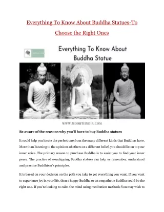 everything to know about buddha statues to choose