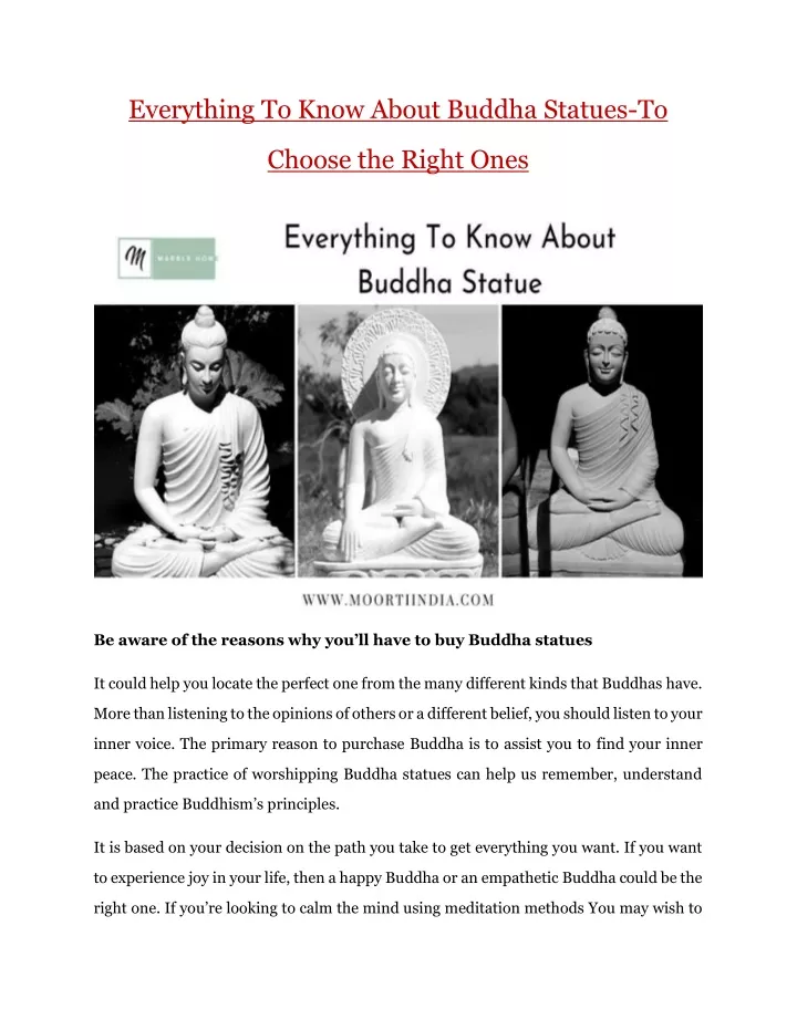 everything to know about buddha statues to choose