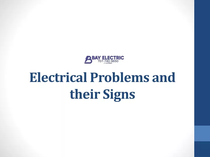electrical problems and their signs