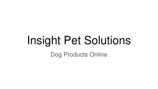 Dog Products Online