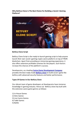 why betfury clone is the best choice for building