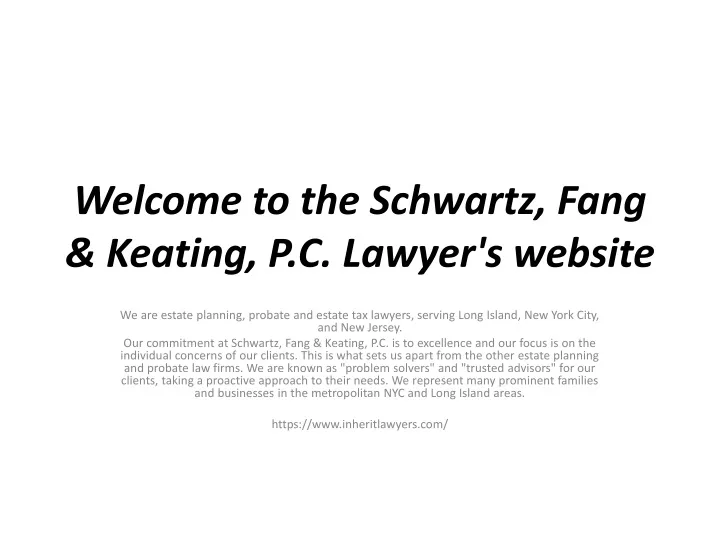 welcome to the schwartz fang keating p c lawyer s website