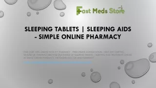 Sleeping Tablets - Sleeping Aids - Simple Online Pharmacy