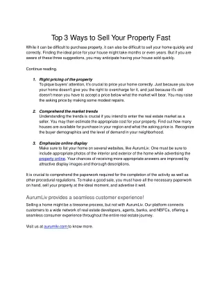 Top 3 Ways to Sell Your Property Fast .docx