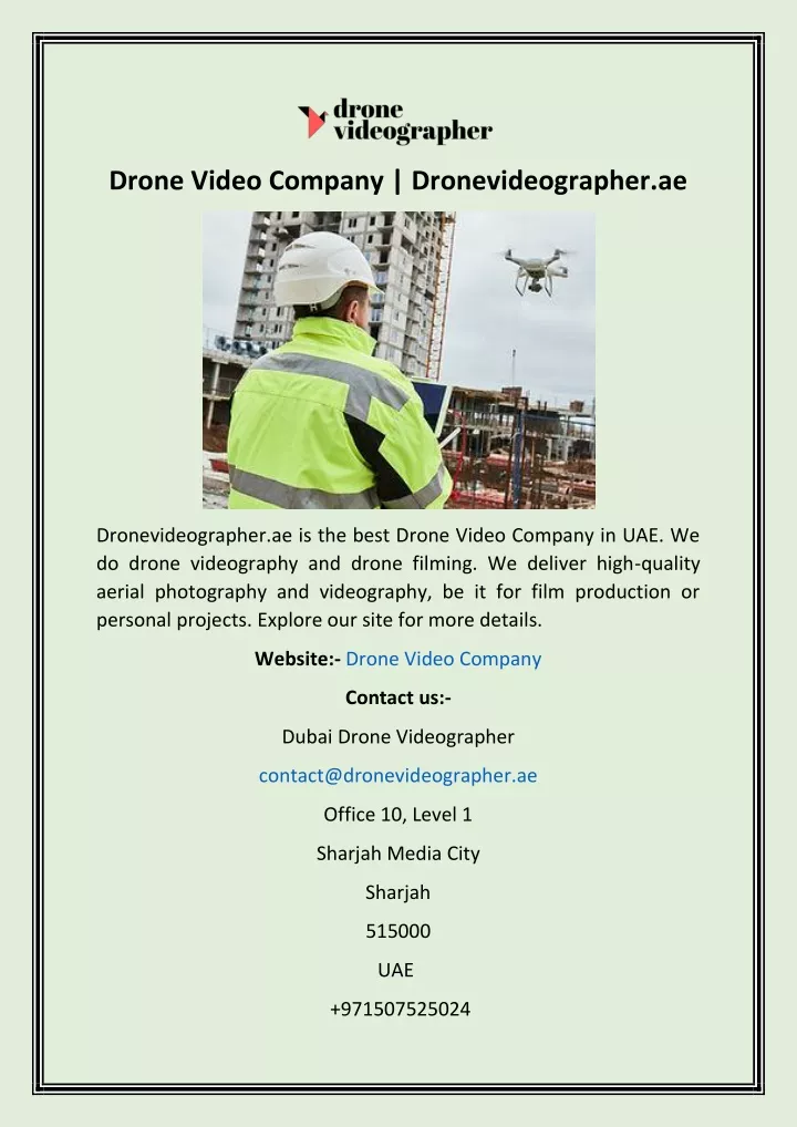 drone video company dronevideographer ae