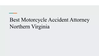 Best motorcycle accident attorney Northern Virginia