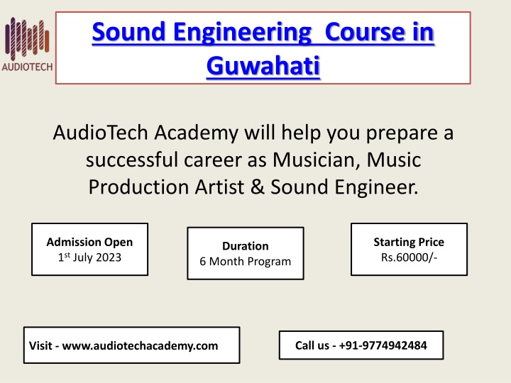sound engineering course in guwahati
