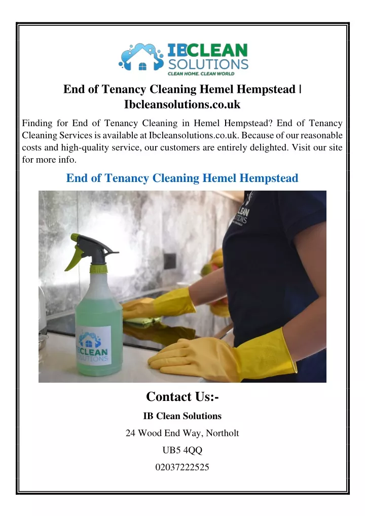 end of tenancy cleaning hemel hempstead