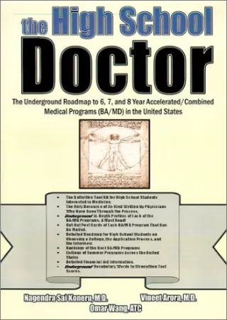 DOWNLOAD/PDF  The High School Doctor: The Underground Roadmap to 6, 7, and 8 yea