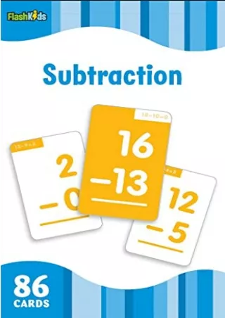 PDF/BOOK Subtraction (Flash Kids Flash Cards)